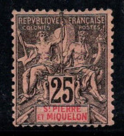 Saint-Pierre-et-Miquelon 1892 Yv. 66 Neuf * MH 40% 25 C - Neufs