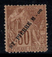 Saint-Pierre-et-Miquelon 1891 Yv. 26 Neuf * MH 80% Signé 30 C - Unused Stamps