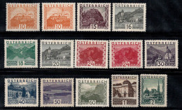 Autriche 1929 Mi. 498-511 Neuf * MH 100% Paysages, Vues - Neufs