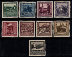 Autriche 1923 Mi. 433-441 Neuf * MH 80% Vues, Paysages - Ungebraucht