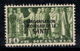 Suisse 1948 Mi. 25 Oblitéré 100% Signé Organisations, OMS, 10 FR - Gebruikt