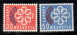 Suisse 1959 Mi. 681-682 Neuf * MH 100% Surimprimé Europe - Neufs