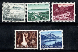 Suisse 1954 Mi. 597-601 Neuf * MH 100% Pro Patria, Paysages - Nuevos