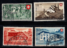 Suisse 1946 Mi. 471-474 Oblitéré 100% Pro Patria, Maisons - Usados