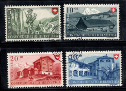 Suisse 1948 Mi. 508-511 Oblitéré 100% Pro Patria, Construction - Gebraucht