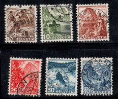 Suisse 1948 Mi. 500-505 Oblitéré 100% Paysages - Usados