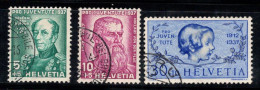 Suisse 1937 Mi. 314-315,317 Oblitéré 100% Pro Juventute, Célébrités - Used Stamps