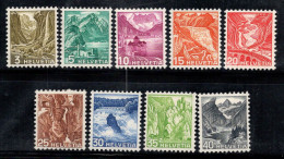 Suisse 1936 Mi. 297-305 Neuf * MH 100% Paysages - Neufs