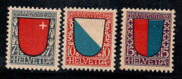 Suisse 1920 Mi. 153-155 Neuf * MH 100% Pro Juventute, Armoiries - Unused Stamps