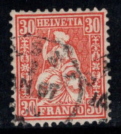 Suisse 1862 Mi. 25 Oblitéré 100% Helvetia Assis, 30 C - Used Stamps