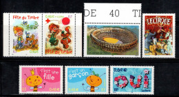 France 2002 Yv. 3463-68,3470 Neuf ** 100% La Naissance, L'Arène, Le Cirque, La Boule Et Le Bill - Unused Stamps