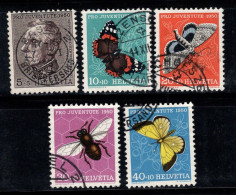 Suisse 1950 Mi. 550-554 Oblitéré 100% Pro Juventute, Papillons - Used Stamps