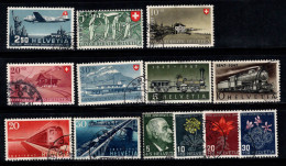 Suisse 1947 Mi. 479-491 Oblitéré 100% Année Complète Pro Juventute, Pro Patria, Trains - Usados