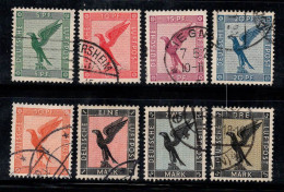 Empire Allemand 1926 Mi. 378-384 Oblitéré 100% Poste Aérienne Aigle - Airmail & Zeppelin