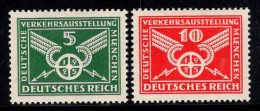 Empire Allemand 1925 Mi. 370-371 Neuf * MH 100% Exposition Sur Les Transports - Unused Stamps