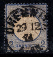 Empire Allemand 1872 Mi. 20 Oblitéré 100% 2 Gr, Grand Bouclier, Armoiries - Usados