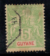 Guyane Française 1892 Yv. 33 Oblitéré 100% 5 C - Otros & Sin Clasificación