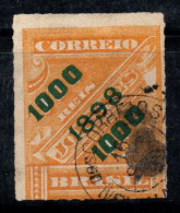 Brésil 1898 Mi. 121 Oblitéré 80% 1000 R Surimprimé - Oblitérés