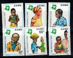Zaïre 1979 Mi. 613-618 Sans Gomme 100% Enfants, Enfance - Ungebraucht