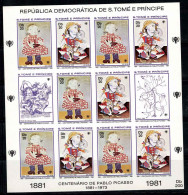 Sao Tomé-et-Principe 1981 Mi. 719B-720B Mini Feuille 100% Neuf ** Picasso - São Tomé Und Príncipe