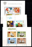 Portugal 1979-80 Mi. Bl. 28, 30-31 Bloc Feuillet 100% Neuf ** Enfants, Animaux, Navires - Blocchi & Foglietti