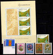 Madère 1983 Mi. Bl. 4, 84-89 Bloc Feuillet 100% Neuf ** L'Europe Cept, Drapeau, Fleurs - Madeira