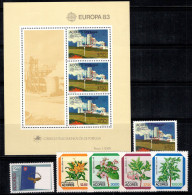 Açores 1982 Mi. Bl. 4, 356-361 Bloc Feuillet 100% Neuf ** Europa Cept, Fleurs, Flore - Azoren