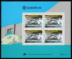 Portugal 1986 Mi. Bl. 50 Bloc Feuillet 100% Neuf ** Europa Cept, Poisson - Blocks & Sheetlets