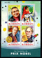 Djibouti 2016 Mi. 984-87 Mini Feuille 100% Neuf ** Lauréats Du Prix Nobel - Dschibuti (1977-...)