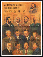 Nicaragua 1995 Mi. 3644-55 Mini Feuille 100% Neuf ** Prix Nobel, 2,50 CD - Nicaragua