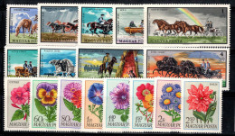 Hongrie 1968 Neuf ** 100% Bergers à Cheval, Fleurs De Jardin - Unused Stamps