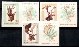 Hongrie 1966 Mi. 2258-60 B Zf Neuf * MH 100% Trophées De Chasse, 80 F, 1.50 Ft... - Unused Stamps
