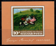 Hongrie 1966 Mi. Bl.56 A Bloc Feuillet 100% Neuf ** 10 Pieds, Peinture, Pique-... - Blocks & Sheetlets