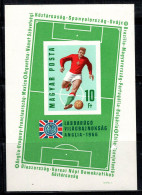 Hongrie 1966 Mi. Bl.53 B Bloc Feuillet 100% Neuf ** 10 Pieds, Joueur De Football - Blocs-feuillets