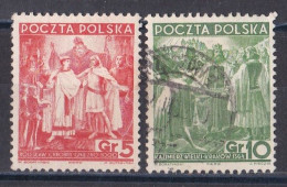 Pologne - République 1919  -  1939   Y & T N °  400 Et  401  Oblitérés - Usados