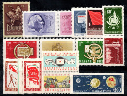 Hongrie 1956-59 Neuf ** 80% Leader,Drapeau Rouge,Musiciens,Diligence - Unused Stamps