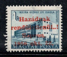 Hongrie- Sopron 1956 Mi. 13 Neuf ** 100% Surimprimé 1Ft, Sopron, Bâtiments - Unused Stamps
