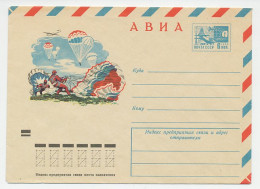Postal Stationery Soviet Union 1974 Parachute - Parachutists - Aviones