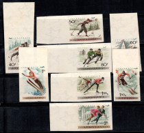 Hongrie 1955 Mi. 1409-16B Neuf ** 80% Poste Aérienne Non Dentelé Sports D'hiver - Unused Stamps