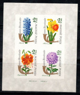 Hongrie 1963 Mi. Bl.39 B Bloc Feuillet 100% Neuf ** Fleurs, Narcisse, Lys... - Blocs-feuillets