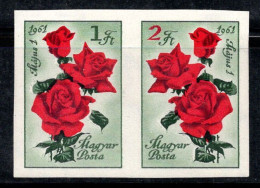 Hongrie 1961 Mi. 1755-56 B Neuf ** 100% Fête Du Travail, Les Roses - Unused Stamps