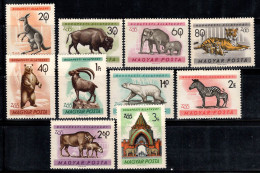 Hongrie 1961 Mi. 1727-36 A Neuf ** 100% Zoo De Budapest,Animaux - Neufs