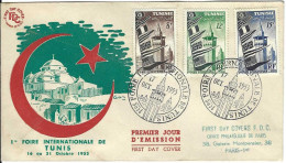 Envellope TUNISIE 1e Jour N° 360 A 362 Ceres - Tunisia (1956-...)