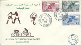 Envellope MAROC 1e Jour N° 421 A 423 Y & T - Morocco (1956-...)