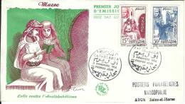 Envellope MAROC 1e Jour N° 370 - 373 Ceres - Maroc (1956-...)