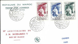 Envellope MAROC 1e Jour N° 390 A 392 Y & T - Marruecos (1956-...)