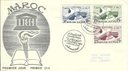 Envellope MAROC 1e Jour N° 386 A 388 Y & T - Morocco (1956-...)