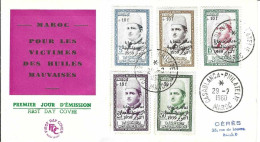 Envellope MAROC 1e Jour N° 397 A 401 Y & T - Maroc (1956-...)