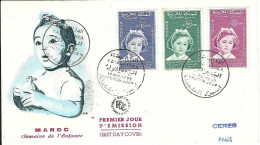 Envellope MAROC 1e Jour N° 393 A 395 Y & T - Marokko (1956-...)