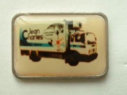 Pin's CAMION  - TRANSPORTS JEAN CHARLES - Transports